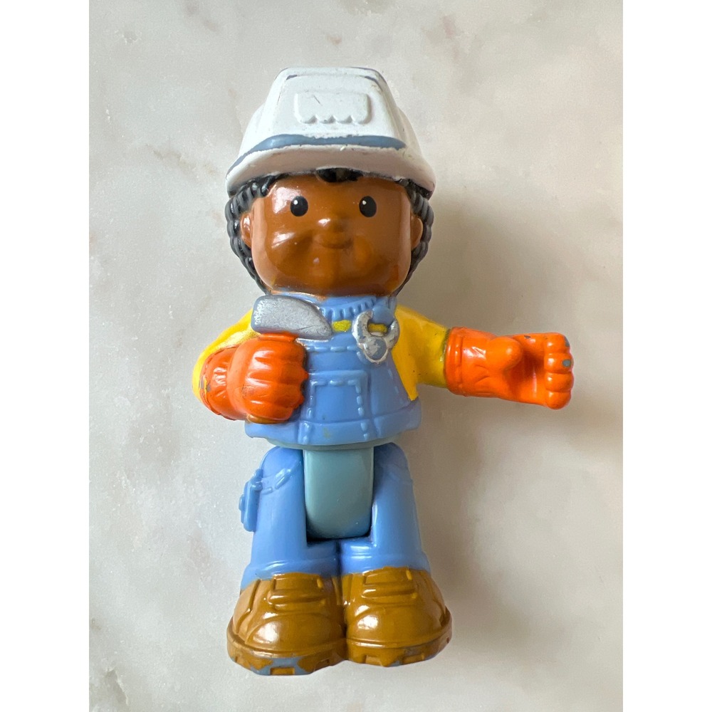 Fisher-Price Toys Little People Movable Joint Construction Worker Figure Michael